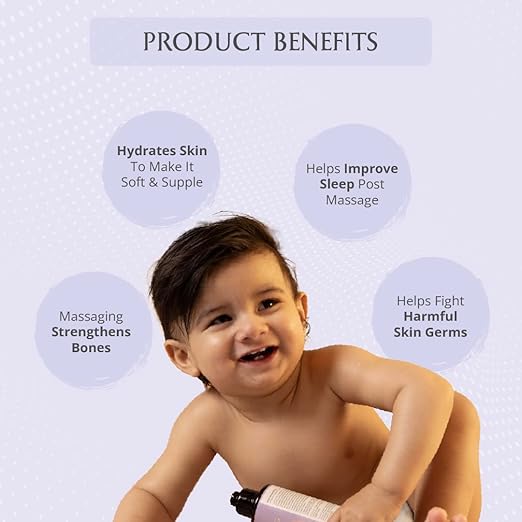 AreoVeda Dermatologically Tested Baby Massage Oil - 50 ml