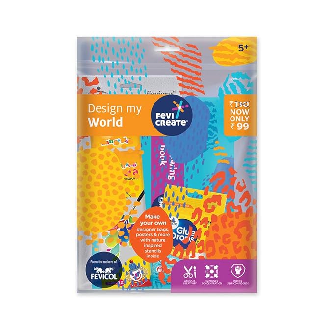 Fevicreate Plastic Design My World Kit 5 Years+ Kids Multicolor