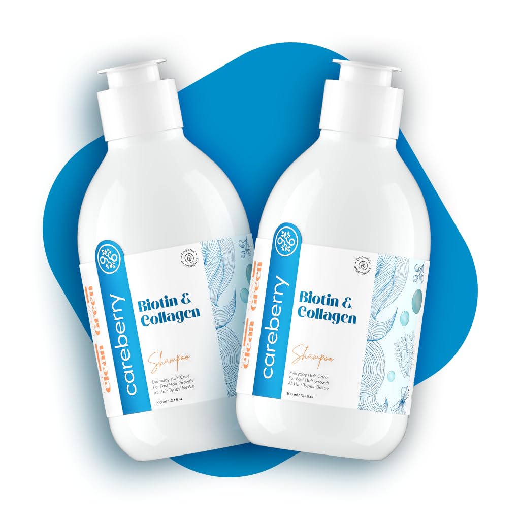 Careberry's Biotin & Collagen Everyday Shampoo - 300 ml (Pack of 2)
