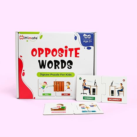 Mittimate Opposite Word Educational Jigsaw Puzzle Game for Kids Age 2 to 4 Old 60 Pieces Puzzle Toy