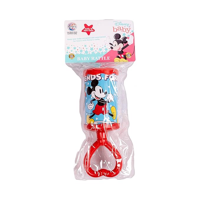 Ratna's Disney Baby Rattle With Sweet and Melodious Sound for Infants Safe & Non Toxic | Mickey Mouse & Friends