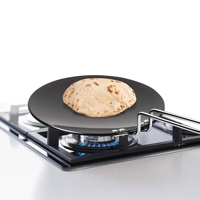 Milton Pro Cook Hard Anodized Tawa, 26 Cm, Dark Grey - 1400 gms