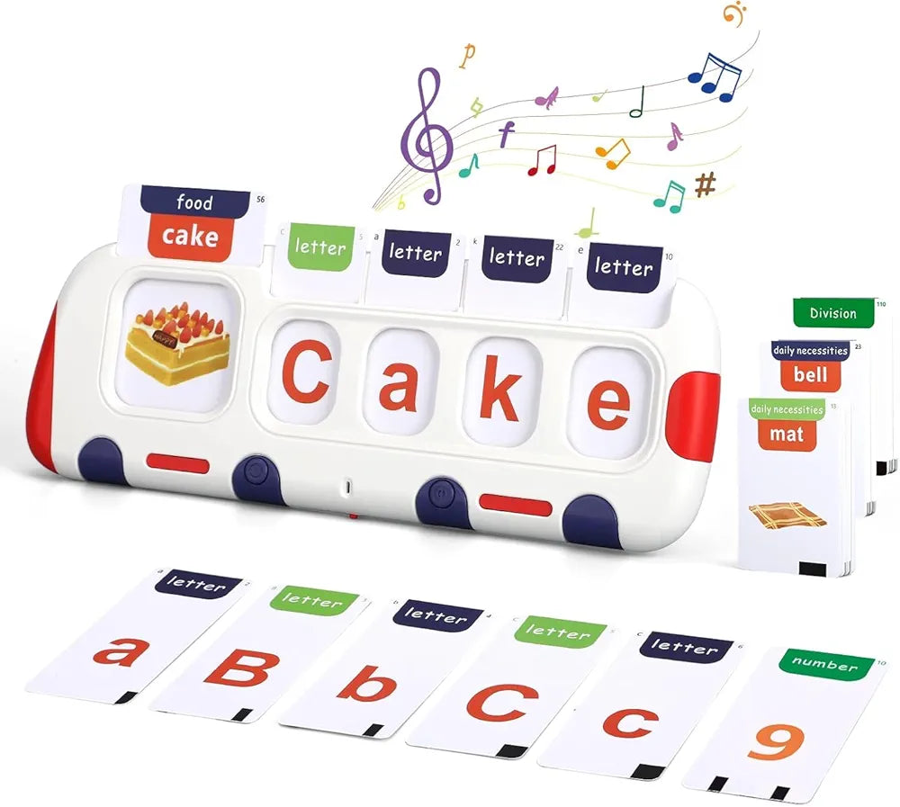 Lefan Spelling & Talking Flash Cards for Toddlers, Alphabet Learning Toys, Speech Therapy Toys CVC Words Spell Games ABC Flash Cards with 218 Sight Words Toddler Toy Gifts for Kids