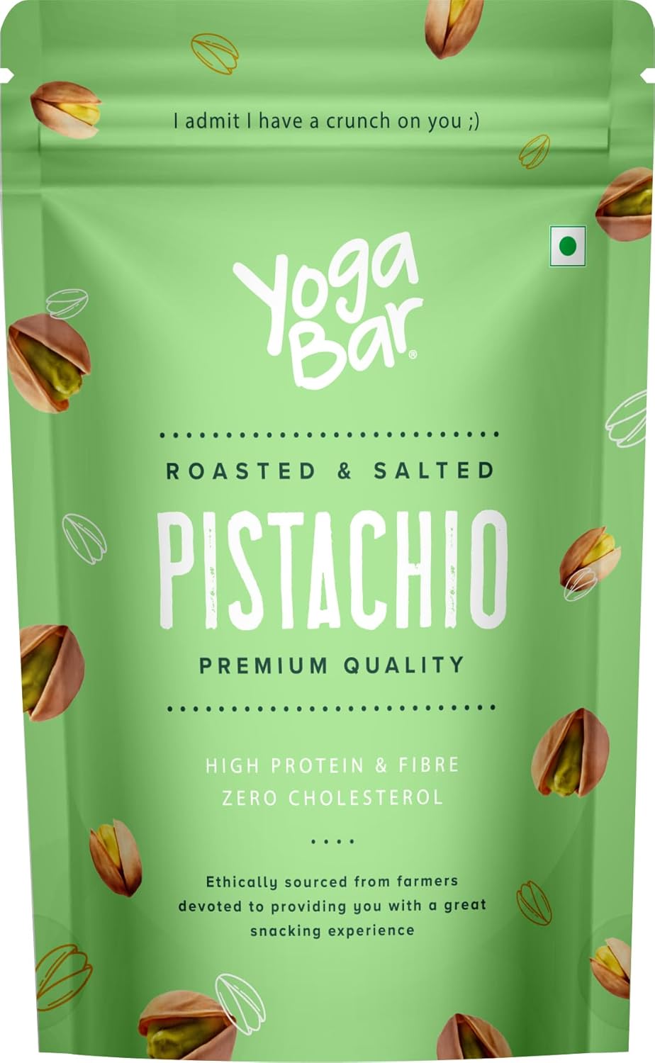 Yogabar Premium Pista 200g|Roasted Salted Pista|Crunchy Pistachios|Tasty & Healthy Nuts Dry Fruits|Rich in Protein, Fibre, Gluten Free & Low Calories|Healthy Snacks|Dry Fruit Gift Pack