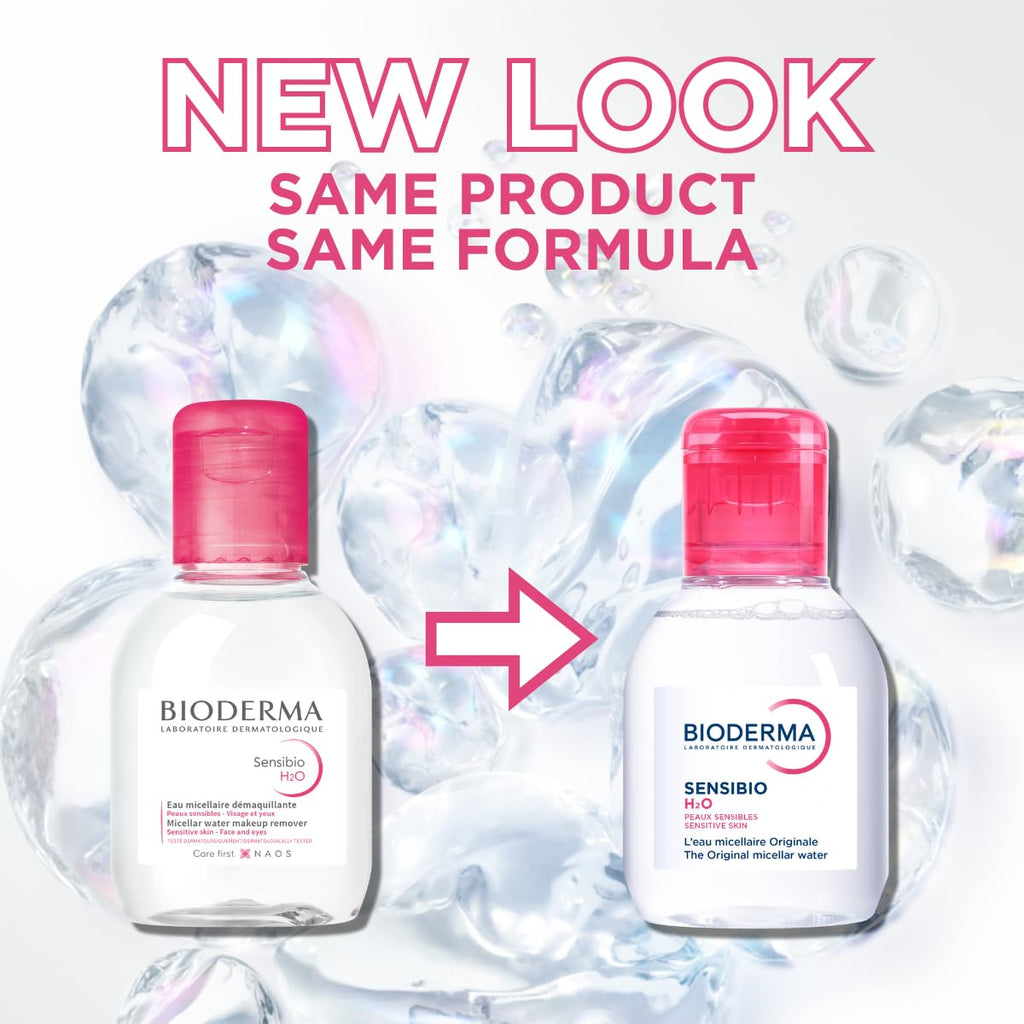 Bioderma Sensibio H2O Daily Soothing Cleanser, Make up Pollution & Impurities Remover Face Eyes Sensitive skin, 100ml