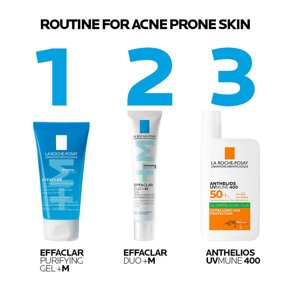 La Roche-Posay Anthelios UVMUNE400 Oil Control Invisible Fluid SPF50+ PA++++ Broad Spectrum UV Protection, Ultra-Lightweight, Mattifying, Non-perfumed Sunscreen for Oily & Acne-Prone Skin, 50ml
