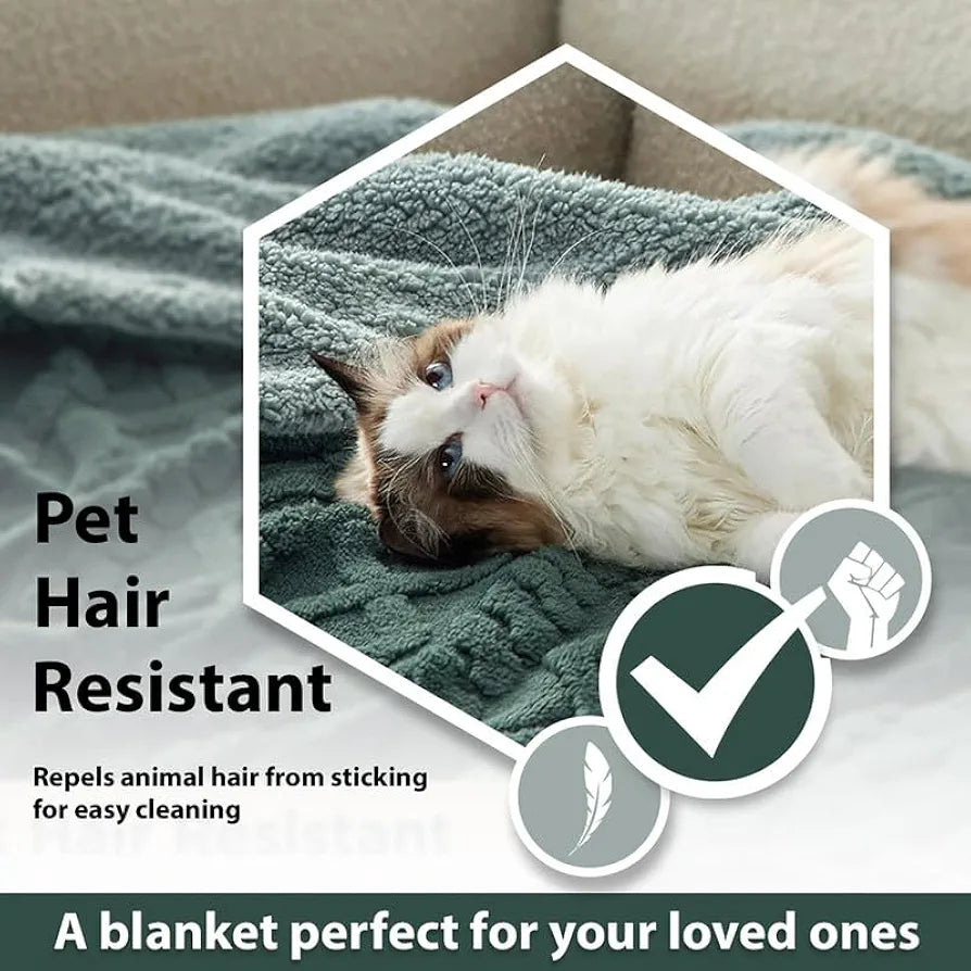 Homekart Flannel with Sherpa Luxurious Super Soft Reversible Double Bed Blanket for Winter 500GSM Blanket Quilt Rajaai Color Bottle Green