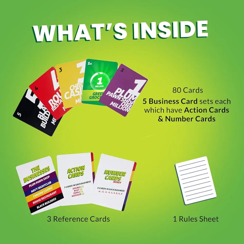 Binca Card Game - White Washers, Bluffing & Strategy Game for All Ages, Fun Family & Party Game for Teens & Adults, Perfect for Ages 12, 13, 14 & Up