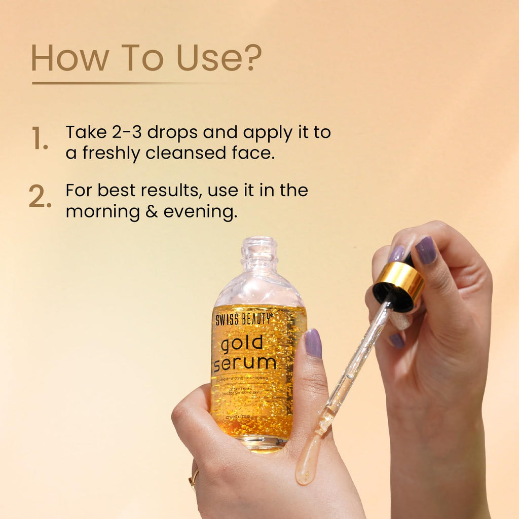 Swiss Beauty 24 K Gold Face Serum, 100ml