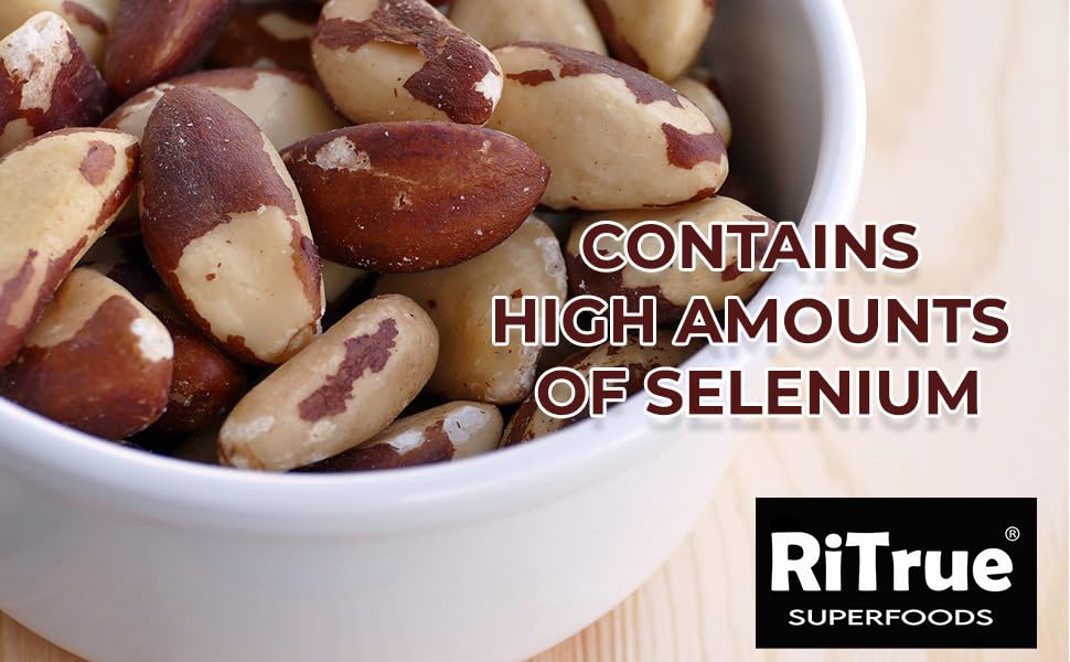 RiTrue - Exotic Brazil Nuts - 250 Gm - Brazilian Nut Organic | Raw | Rich Source of Selenium Protein Rich - Imported from Peru