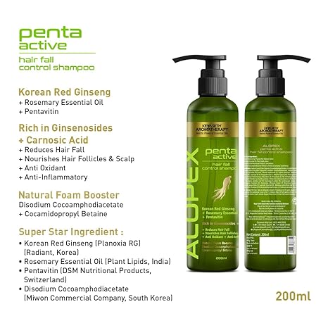 Keya Seth Aromatherapy Alopex Penta Active Hair Fall Control Shampoo - 200 ml