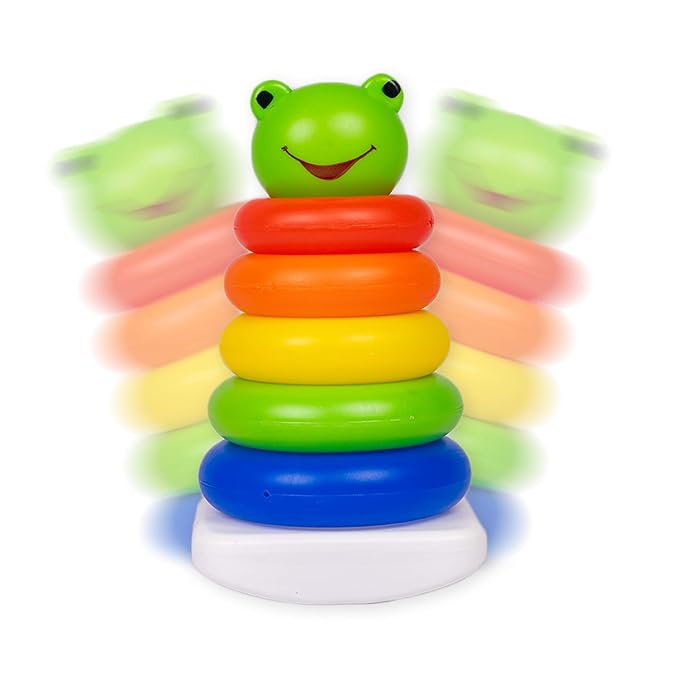 Ratna's Junior Frog Stacking Multicolour 5 Rings for Toddlers