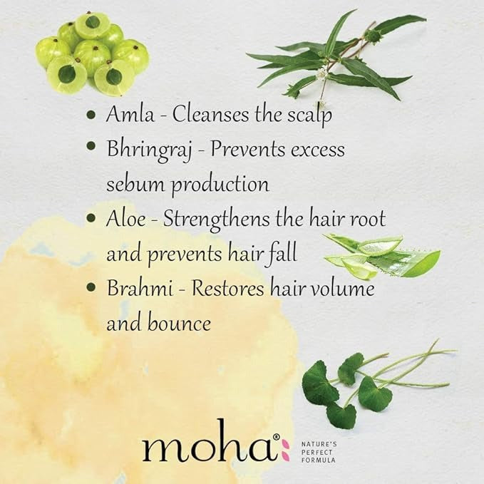 moha: Herbal Hair Shampoo - 200 ml (Pack of 2)
