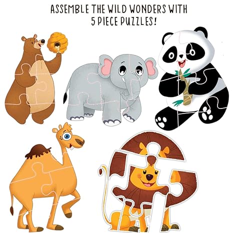 The Book Tree Animal Puzzle for Kids 60 Piece Animals Jigsaw & Toddler Puzzles Educational Toy