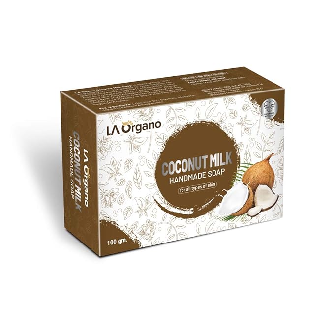 La Organo Coconut Milk Handmade Natural Bath Soap - 100 Gms