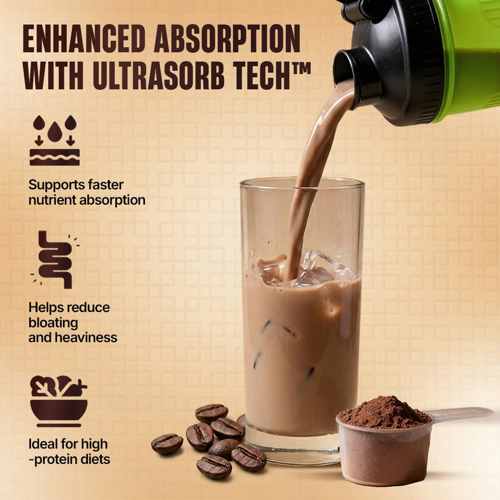 BeastLife Performance Whey Protein Blend | 34g Protein | 5.7g BCAA | 1Kg | Cold Coffee | Muscle Growth & Recovery | Easy to Digest with Ultrasorb Tech | Smooth & Easy to Mix | Contains Whey Protein Concentrate & Yeast Protein