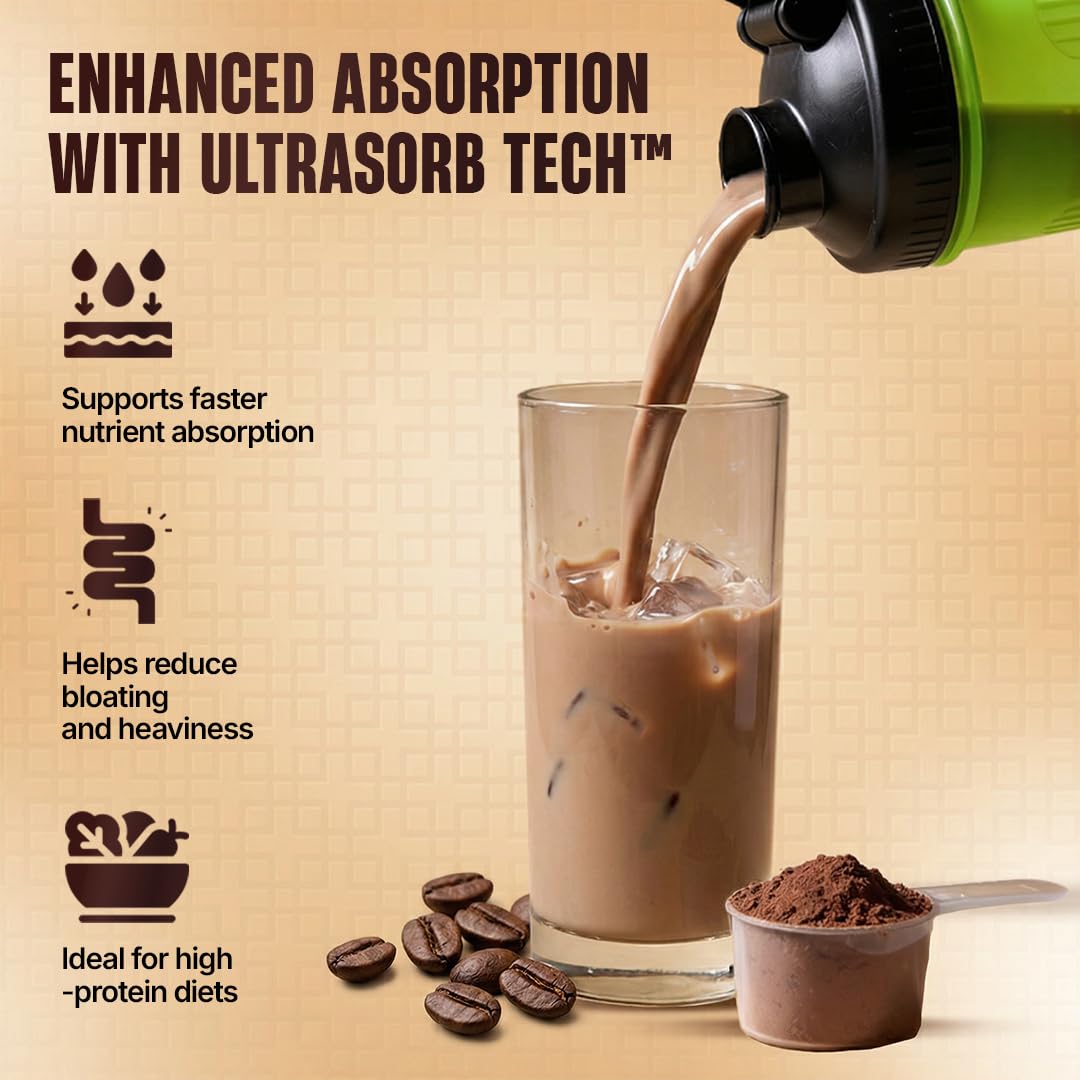 BeastLife Performance Whey Protein Blend | 34g Protein | 5.7g BCAA | 1Kg | Cold Coffee | Muscle Growth & Recovery | Easy to Digest with Ultrasorb Tech | Smooth & Easy to Mix | Contains Whey Protein Concentrate & Yeast Protein