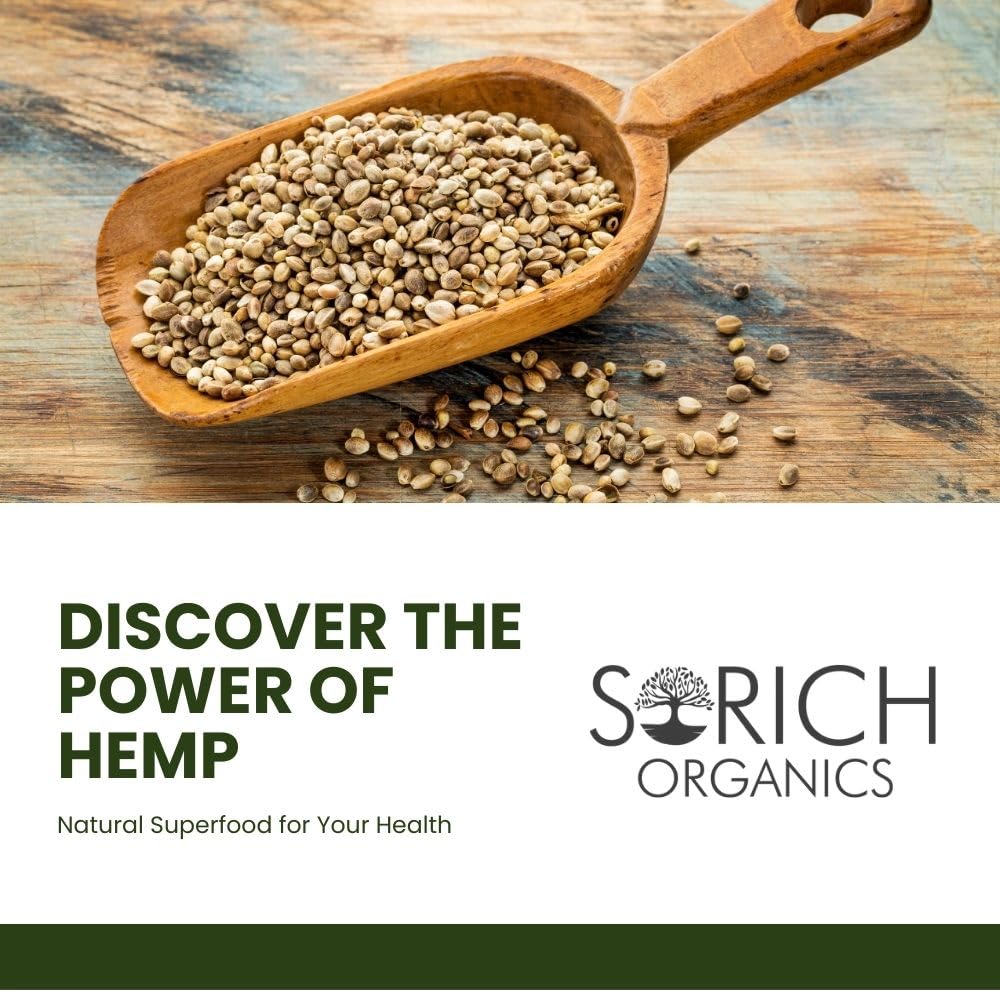 Sorich Organics Hemp Hearts Seed 200g – Raw, Shelled Hemp Seeds | High Protein, Omega 3 & 6 | Keto, Vegan, Gluten-Free Superfood, Great for Smoothies & Salads.
