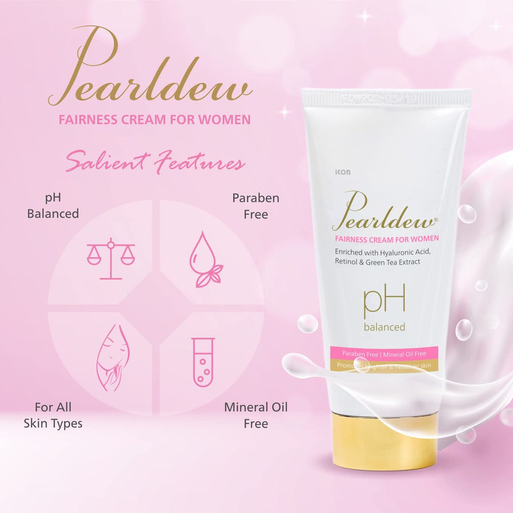 Pearldew Fairness Cream for Women - 50 Gms With Licorice, Mulberry, Bearberry, Aloe & Pro Vitamin B3 | Pack of 4
