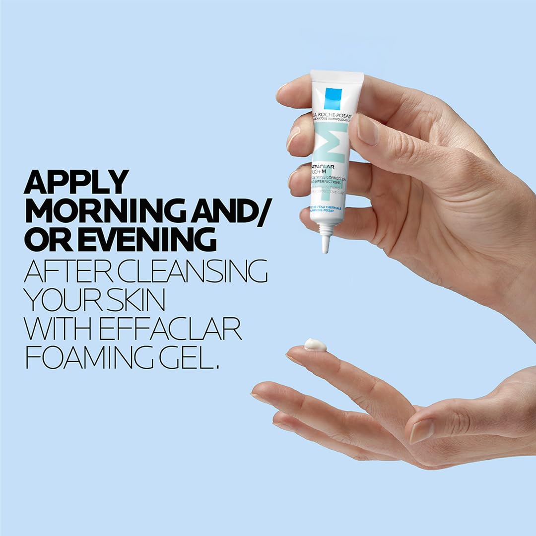 La Roche-Posay Effaclar Duo+M Gel Moisturiser | Anti-Breakout, Corrective Formula for Oily, Acne-Prone Skin, Reduces Blemishes, Blackheads & Controls Oil,7.5 ml