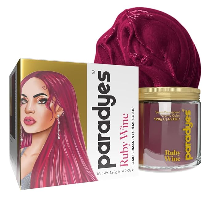 Paradyes Top-up Semi-permanent Ruby Wine Diy Conditioner Based Hair Colour - 120 Gms