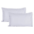 Aerohaven Glorious 210TC Striped Satin Cotton Pillow Cover Set White Colour
