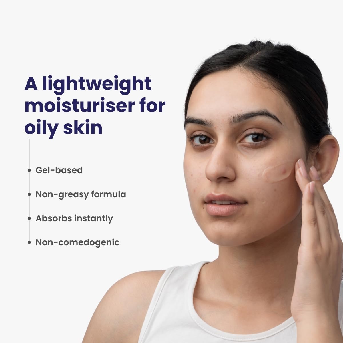 Re'equil Re'equil Oil Free Mattifying Gel Moisturiser | Controls excess oil & shine | Non sticky, non greasy finish | For Oily, Acne Prone Skin | 75 gm