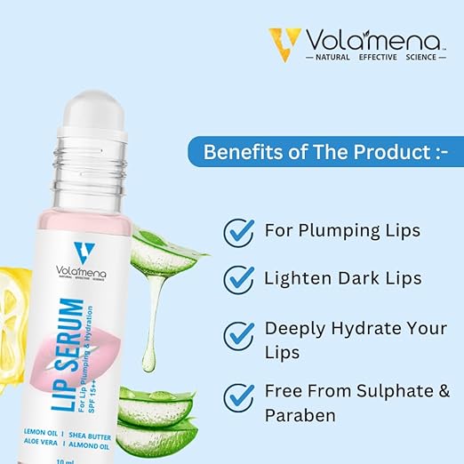 Volamena Lip Plumping Serum For Visibly Plump Lips For Women - 10 ml