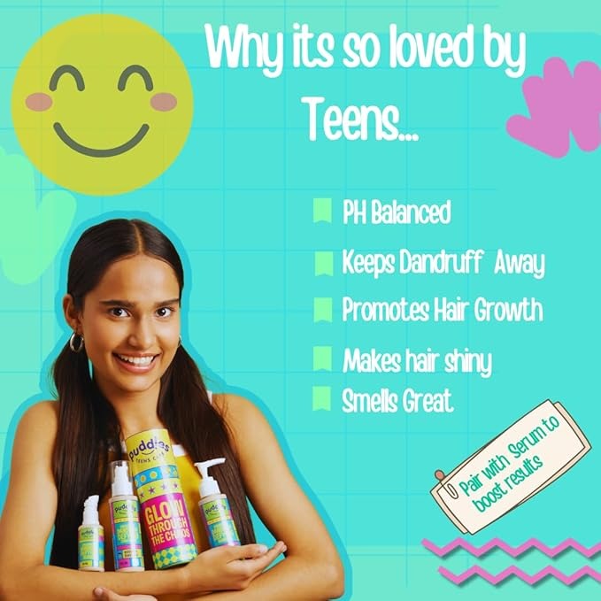 Puddles Teens Care Organic Dandruff Defying Shampoo For Teenagers - 100 ml