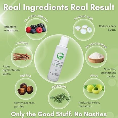 Greenviv 2% Alpha Arbutin + 1% Kojic Acid + 3% Niacinamide Anti-Pigmentation Face Wash - 100 ml