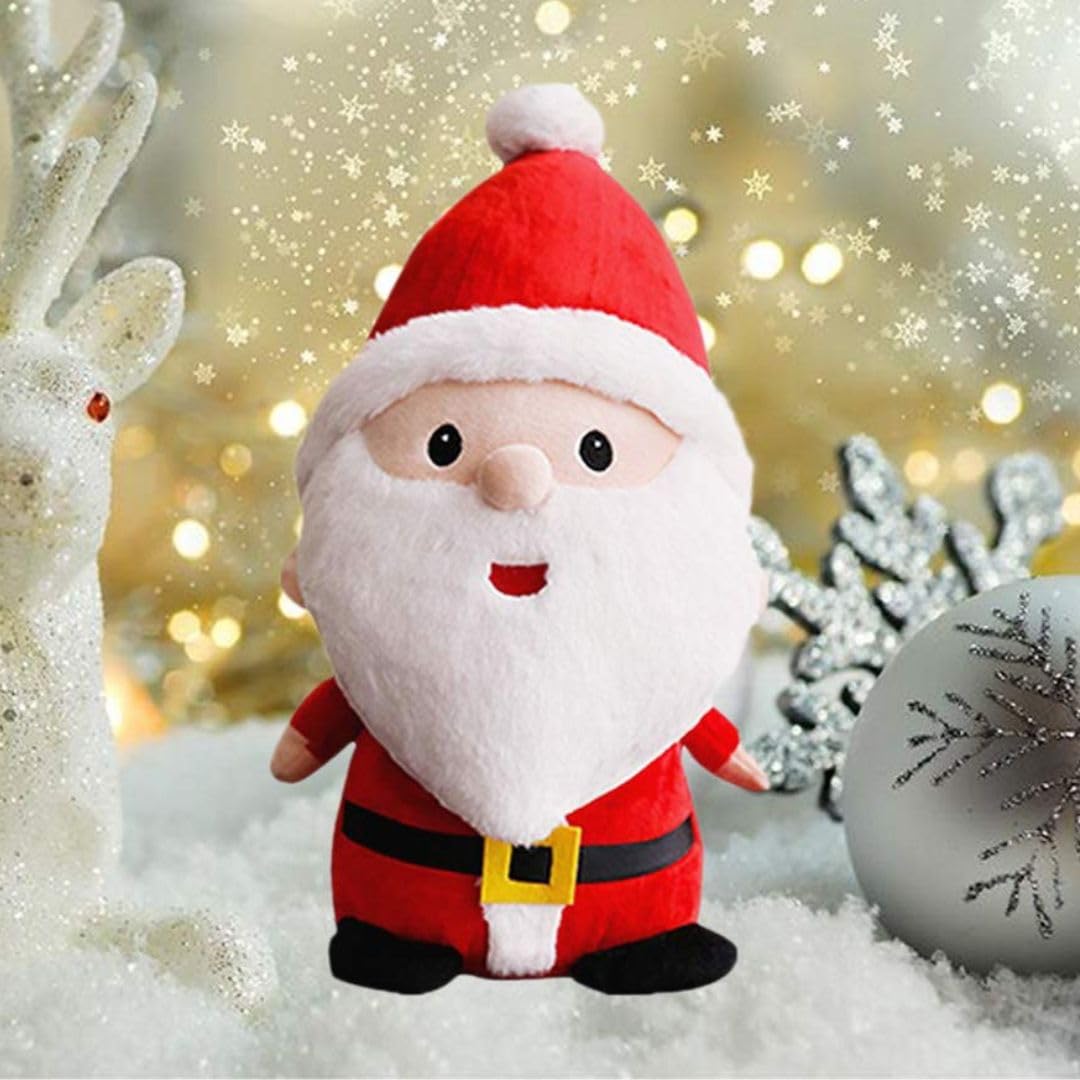 Tickles Cute Santa Claus Soft Stuffed Plush Toy for Kids Color Red 20 cm