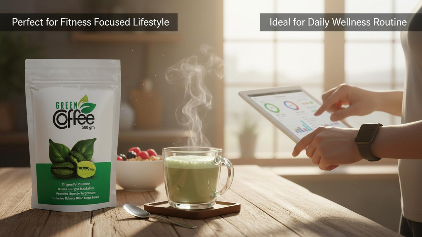 Vokin Biotech Organic Green Coffee Beans Unroasted Arabica Coffee Supports Weight Loss Management