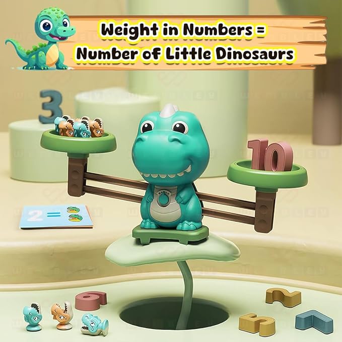 Wembley 2 In 1 Dino Balancing Toy For Kids Learning Activity Toy Multicolor