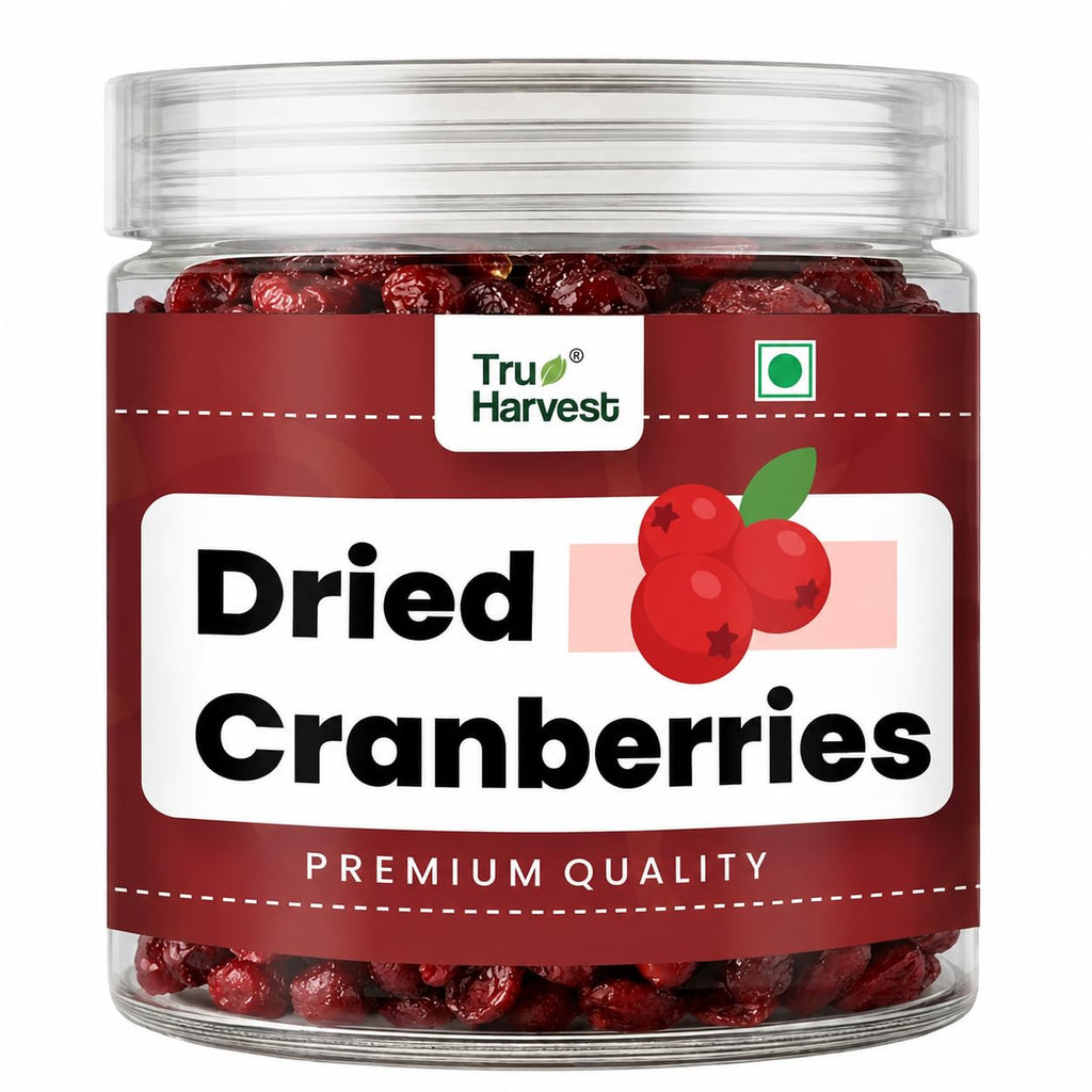 Tru Harvest Premium American Dried whole Cranberries | 150 g PET Jar | No Preservatives | No Artificial Colour | Rich in Antioxidants & Fiber | Ideal for Baking, oatmeal, Salads & Snacking |