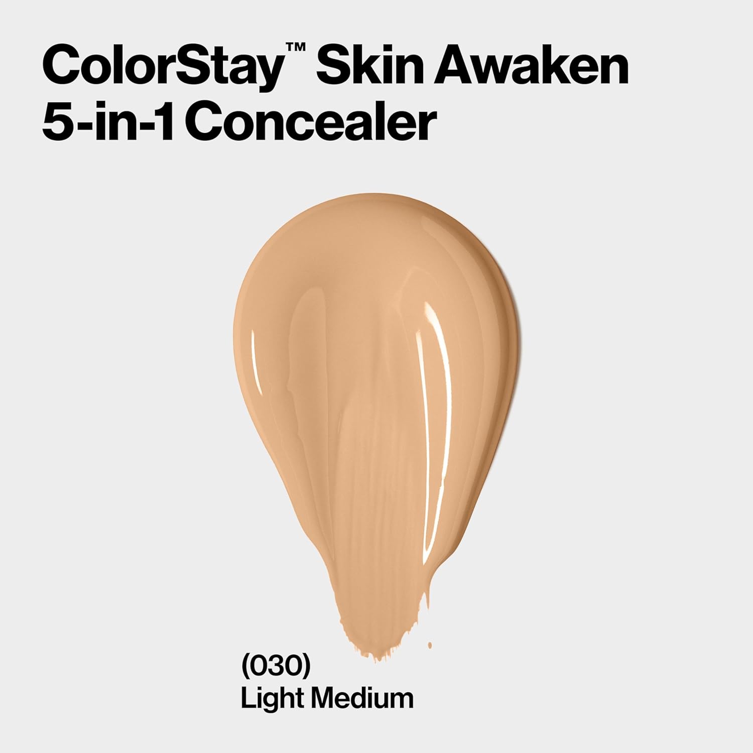 Revlon ColorStay Skin Awaken 5-in-1 Concealer, Lightweight, Creamy Longlasting Face Makeup with Caffeine & Vitamin C, For Imperfections, Dark Circles & Redness, 030 Light Medium, 8 ml