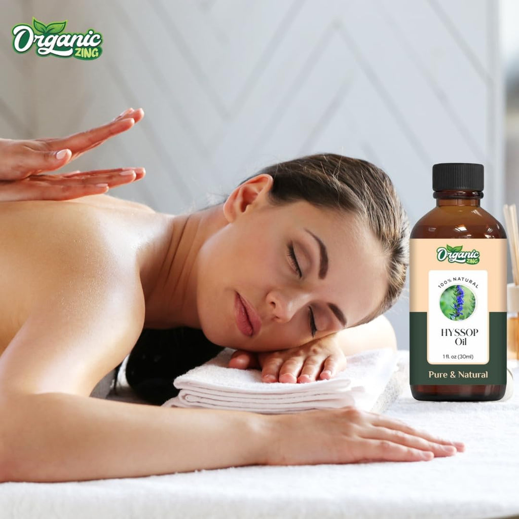 Organic Zing Hyssop (Hyssopus Officinalis) Oil | Essential Oil for Skincare, Massage, Aroma and Diffusers- 30 Ml