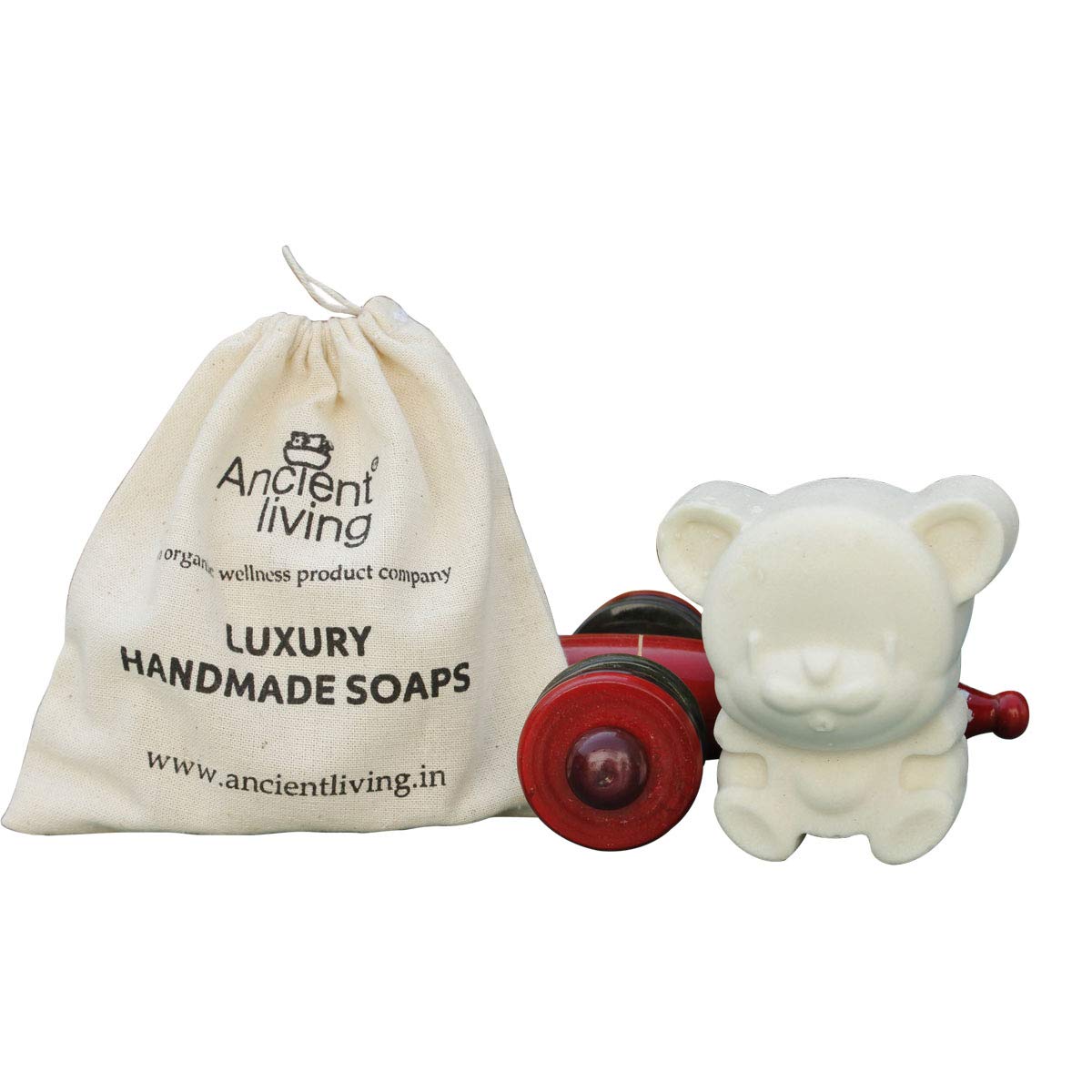 Ancient Living Handcrafted Designer Teddy Soap For Kids - 100 gms Each (Pack of 3)