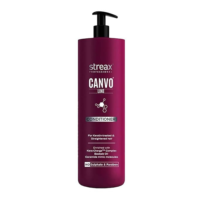 Streax Professional Canvoline Conditioner For Straightened hair Post care - 1500 gms