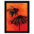 ArtX Paper Line Art Bee Sunflower Frame Wall Art Painting