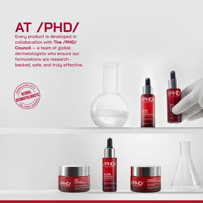 /PHD/ 2% Hyaluronic Acid Dewy Skin Serum | Hyaluronic Acid Face Serum for Dehydrated, Dull & Dry Skin | Hydrating Face Serum with PGA & Panthenol | Deep Hydration & Dewy Finish | Lightweight | 30ml