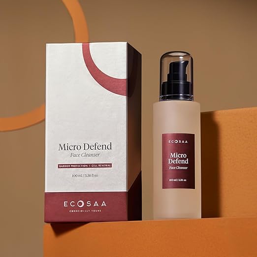 Ecosaa Micro Defend Anti Aging Face Cleanser for Men & Women Vitamin C - 100 ml