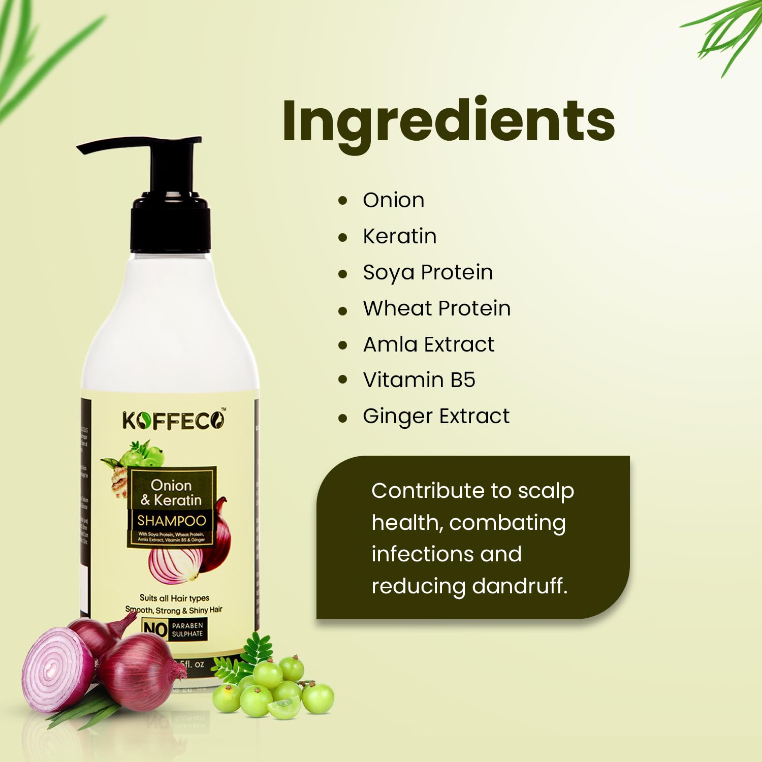 Koffeco Onion Shampoo for Hair Growth - 250 ml