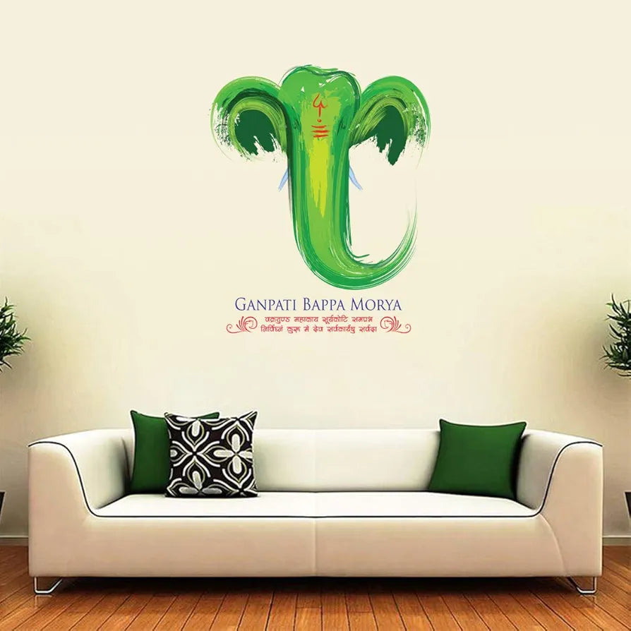 Rangoli White Glossy Vinyl Wall Sticker Premium Self-Adhesive Waterproof Parent-2 Design-14