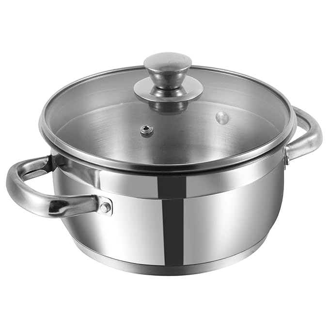 Vinod Two Tone Saucepot | 20 Cm | 3 Litres With Glass Lid