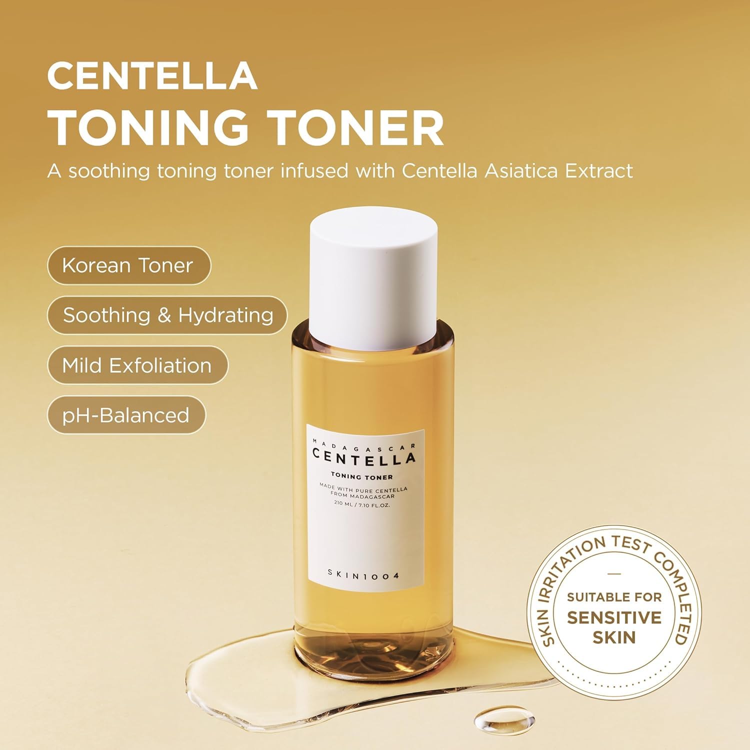SKIN1004 Madagascar Centella Toning Toner | Daily Skin Care Solution for Sensitive Acne-Prone Skin, 210ml