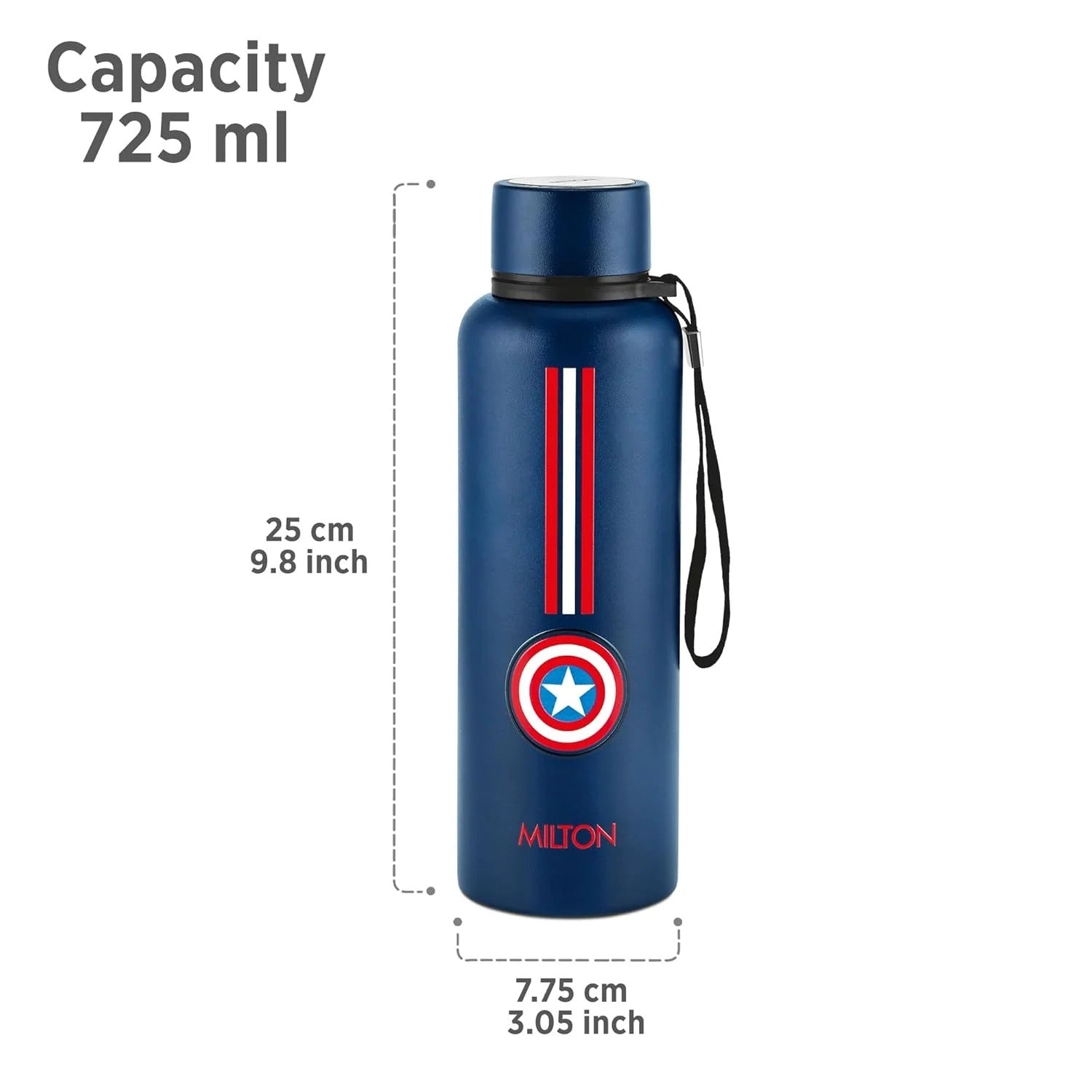 Milton Marvel Captain America Artedge Water Bottle 725ml
