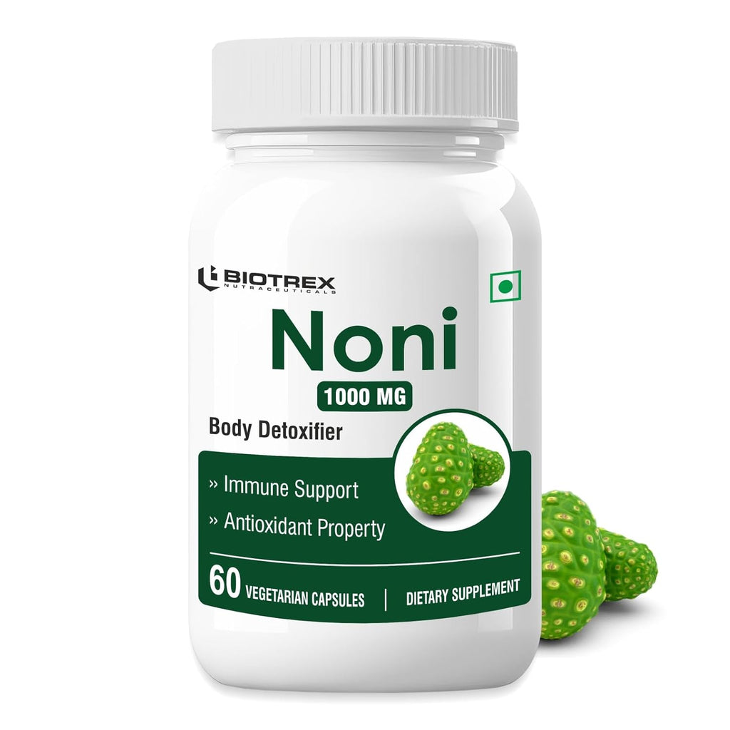 Biotrex Nutraceuticals Noni 1000mg - 60 Capsules, Traditional Herb Supplement With Antioxidant Properties.