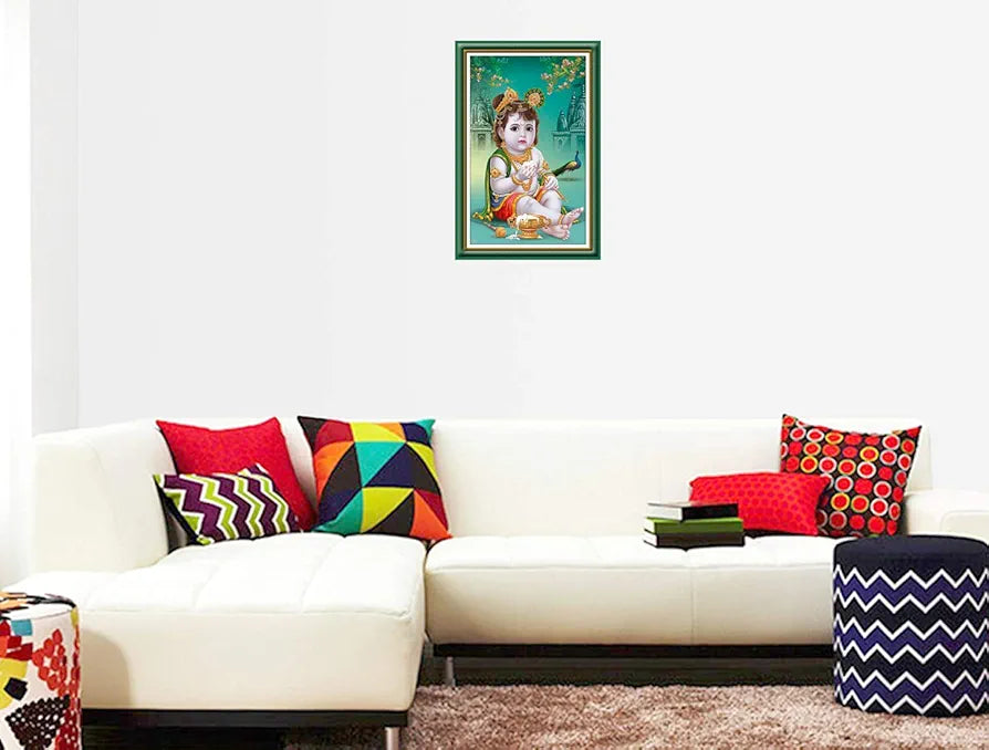 Rangoli MDF Wall Stick Decorative Panel 12x18 Wall Art P-1 Design-3