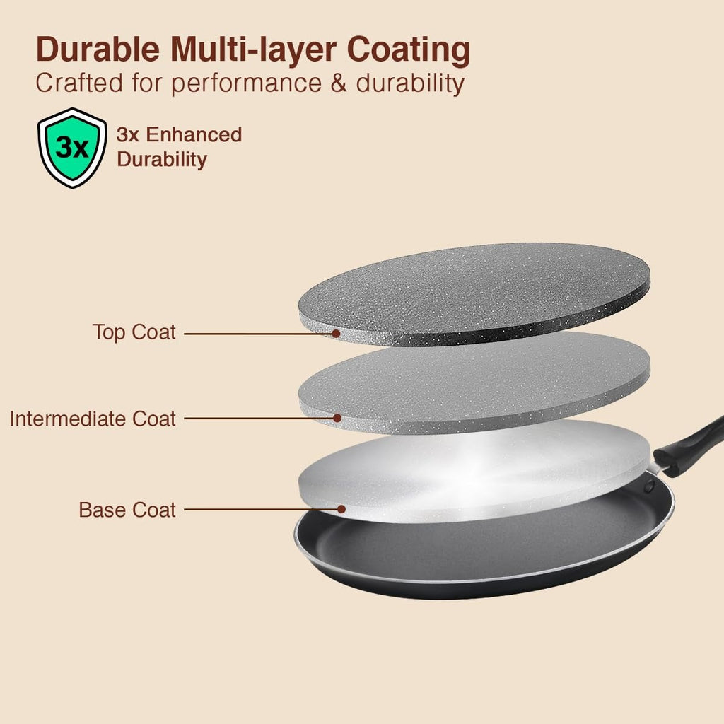 Judge by Prestige Ace Non-Stick BYK Set 20cm Kadai+Frypan+Omni Tawa 3 Piece