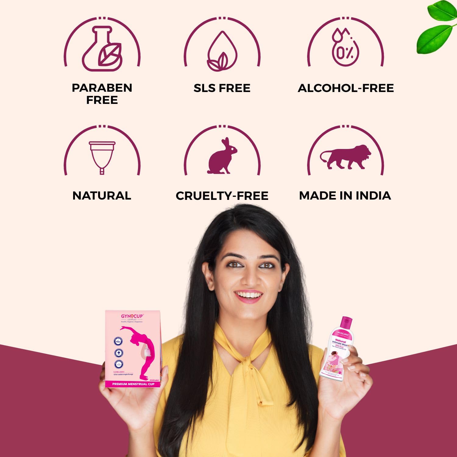MildCares Natural Intimate Wash For Women (100ML) | With Tea Tree & Lavender Oil | Menstrual Cup Cleanser | For Itching, Irritation & Dryness | Natural, pH Balanced & hypoallergenic